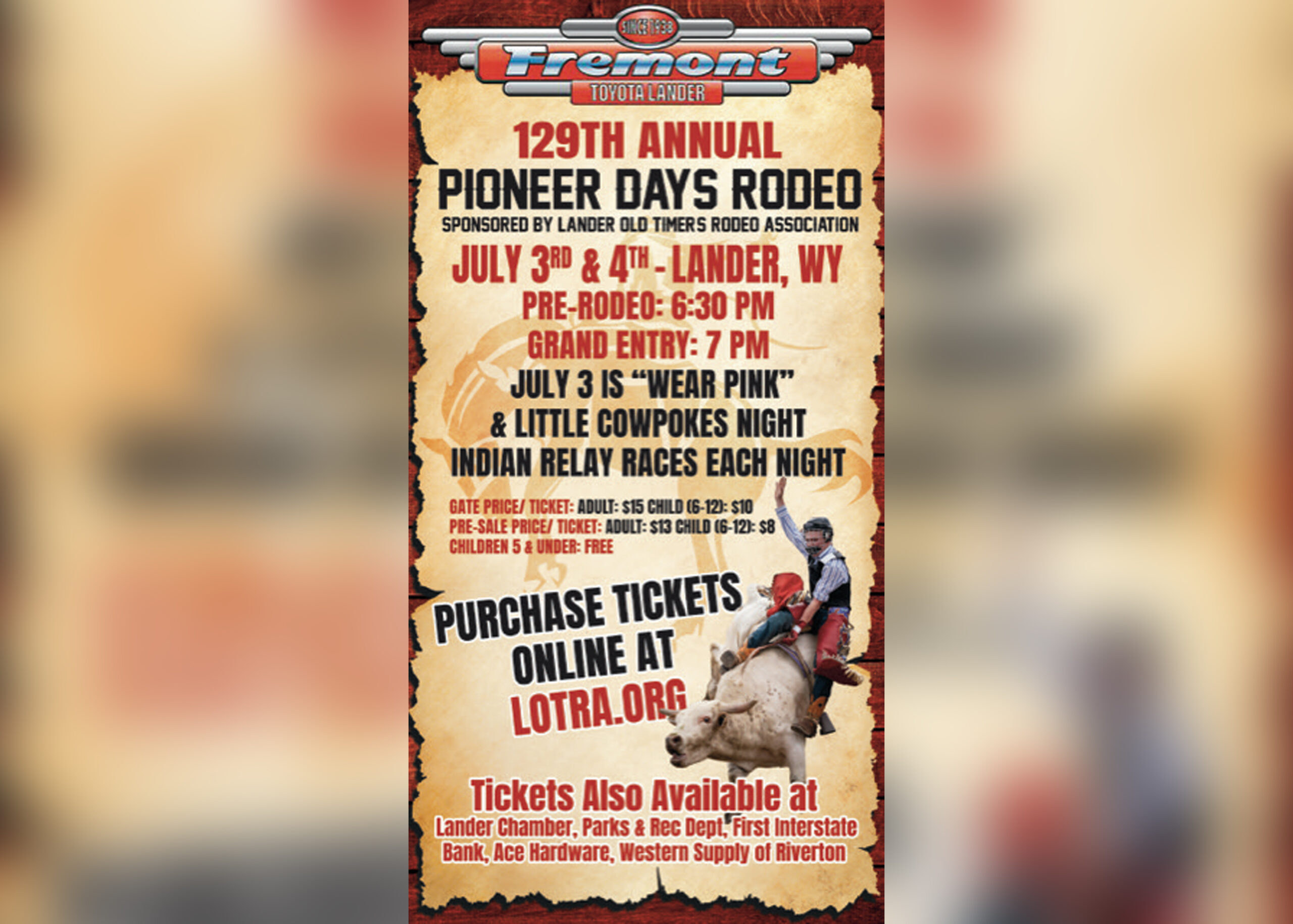 WRTA shuttle bus on July 4th to Lander Pioneer Days Rodeo County 10