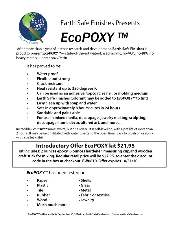 Finally an EcoFriendly Epoxy/Resin • Crafting a Green World