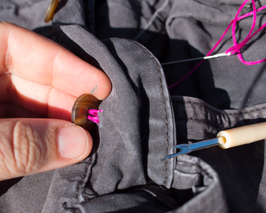 How to Sew a Button Back on Your Pants • Crafting a Green World