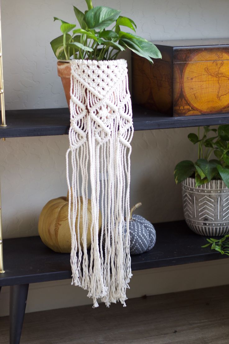 How To Macrame Small Plant Wrap Craftsmumship