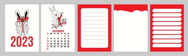 2023 Nach Chinesischem Kalender Calendario Cinese Lizenzfreie Stockvektoren