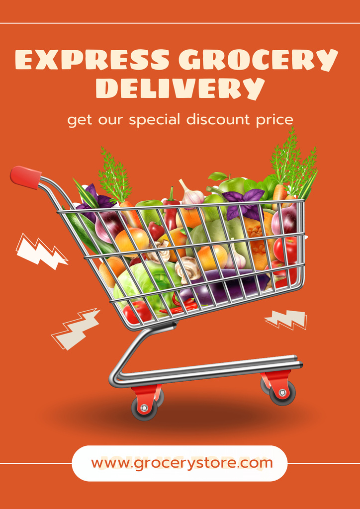 Grocery Store Online Poster A2 Template VistaCreate Grocery Store Online Poster A2 Template VistaCreate