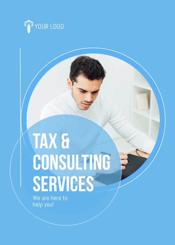 Offer of Tax and Business Consulting Services Online Flyer Template