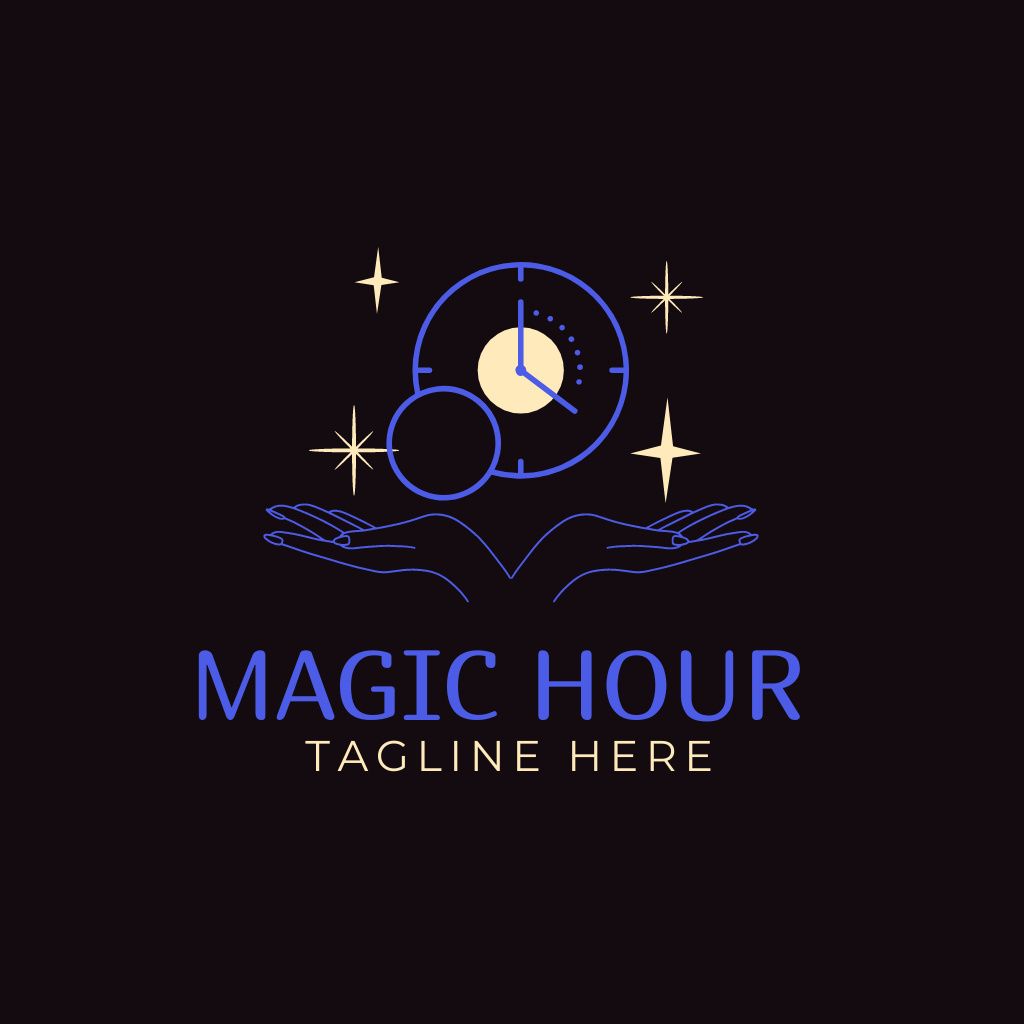 Magic Clock Online Logo Template VistaCreate