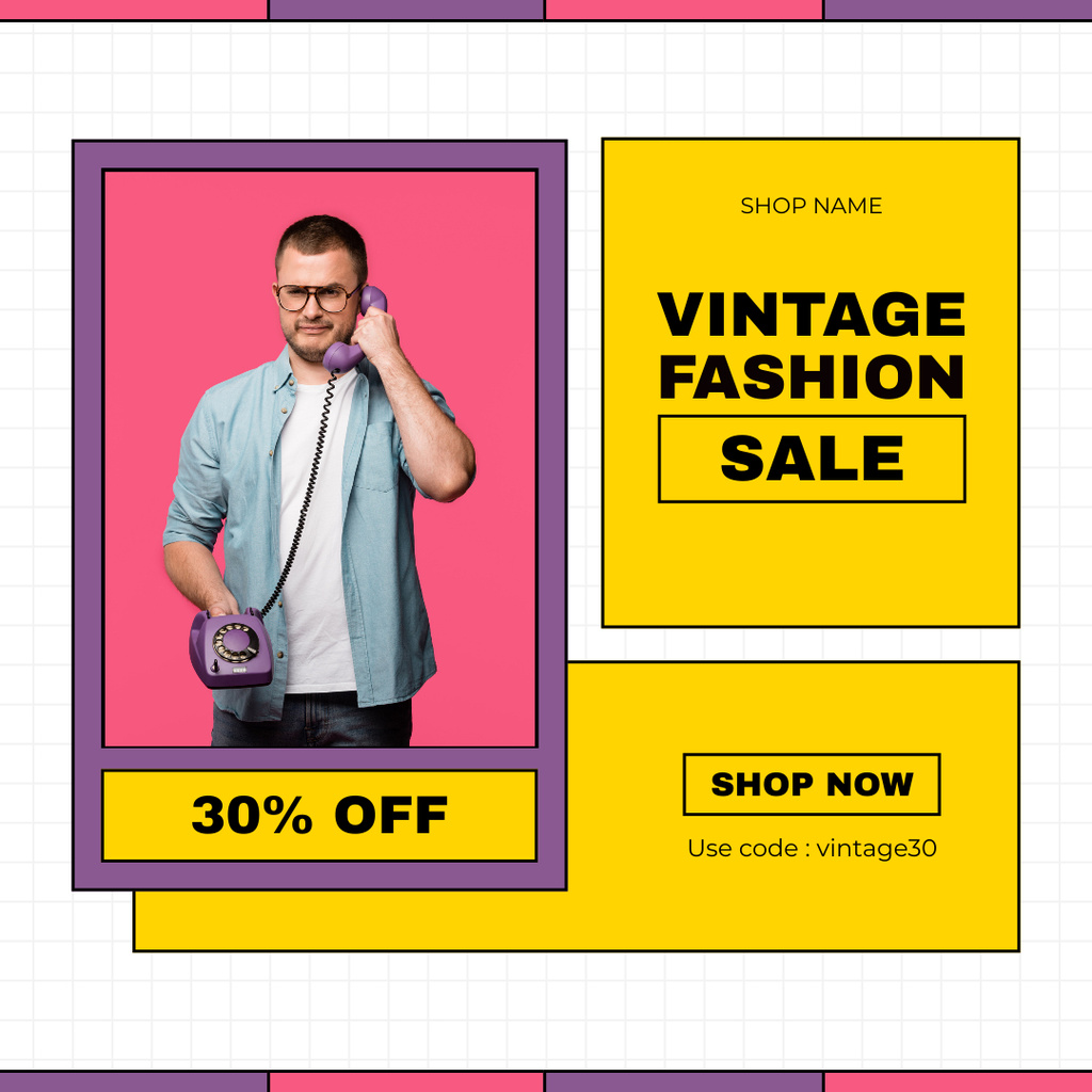 Promo Code Offers Online Instagram Post Template VistaCreate