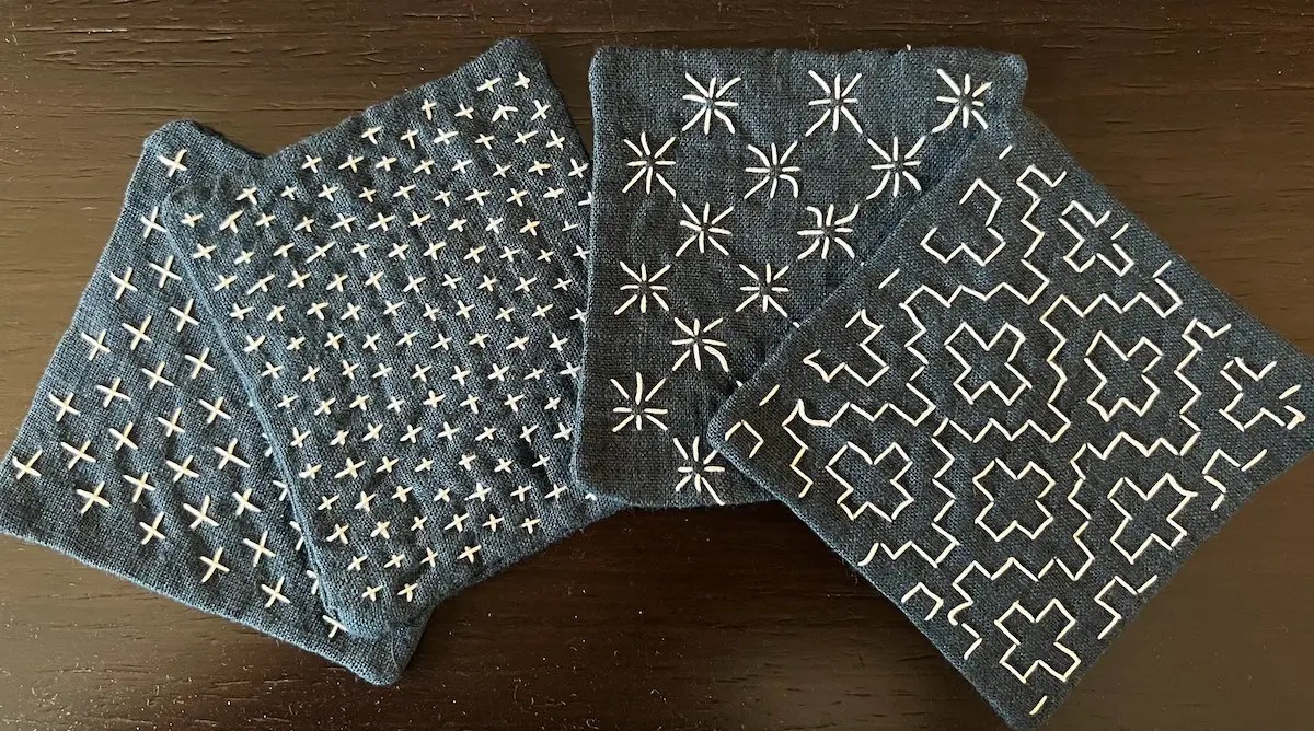 How to Make Sashiko Coasters Create Whimsy