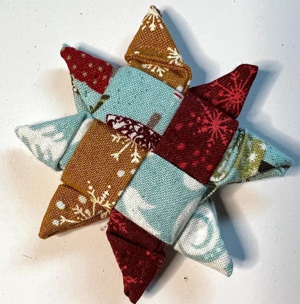 How to Make a NoSew Fabric Scandinavian Star Ornament Create Whimsy