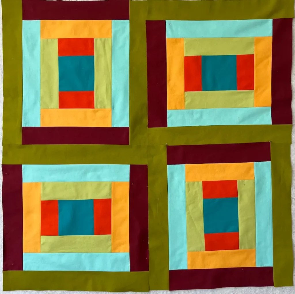 Courthouse Steps Quilt Block Pattern, How To Tutorial Create Whimsy