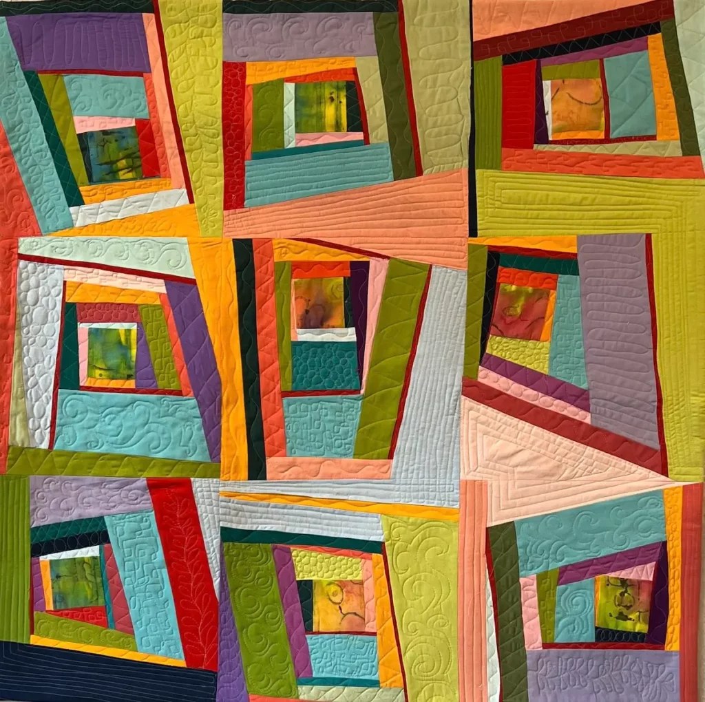 Wonky Log Cabin Quilt Pattern Free Block Tutorial Create Whimsy