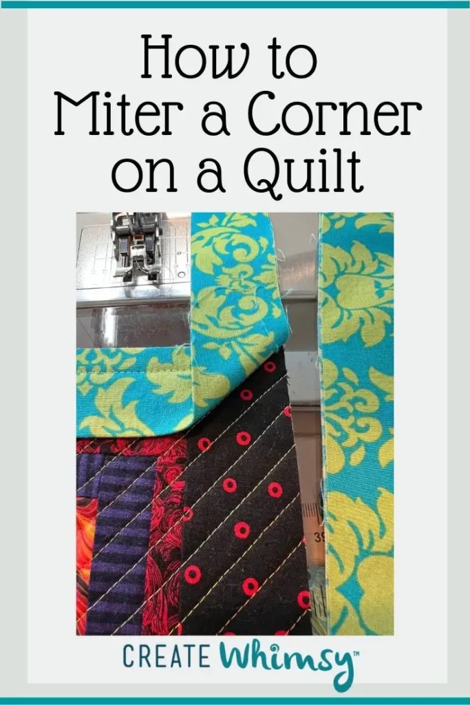 How to Sew Mitered Corners on a Quilt StepbyStep Tutorial Create