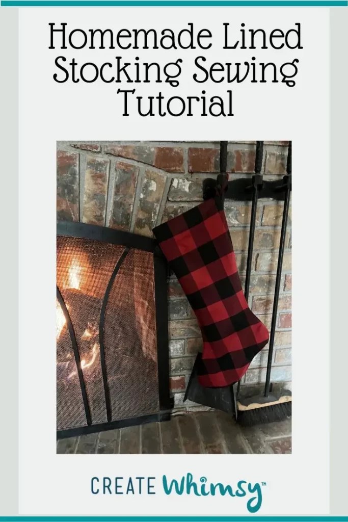 How to Make a Homemade Lined Christmas Stocking Create Whimsy
