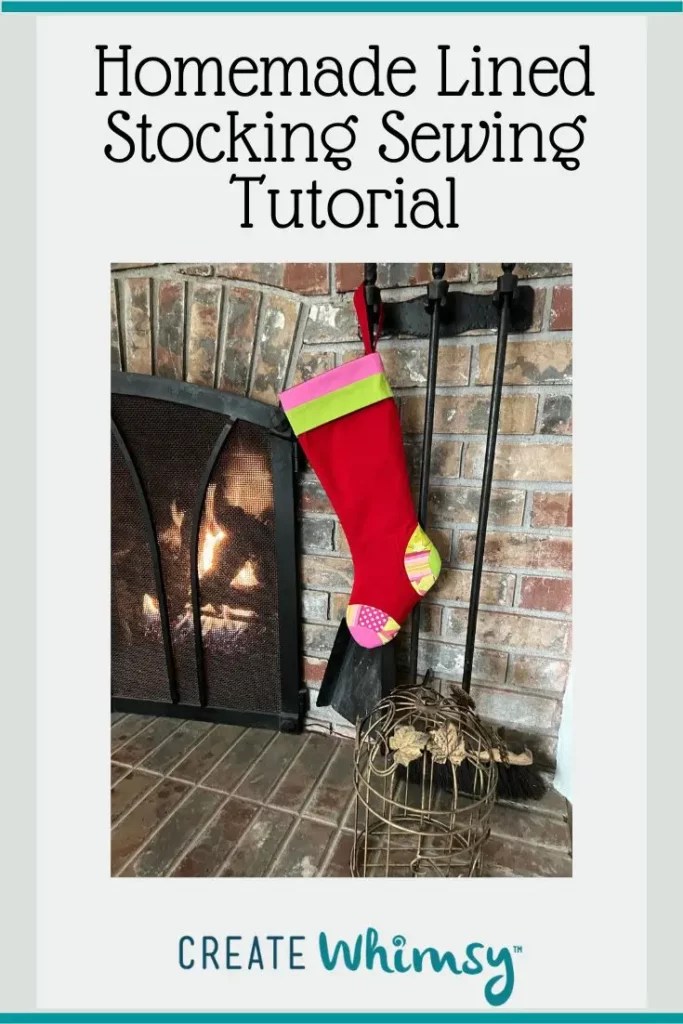 How to Make a Homemade Lined Christmas Stocking Create Whimsy