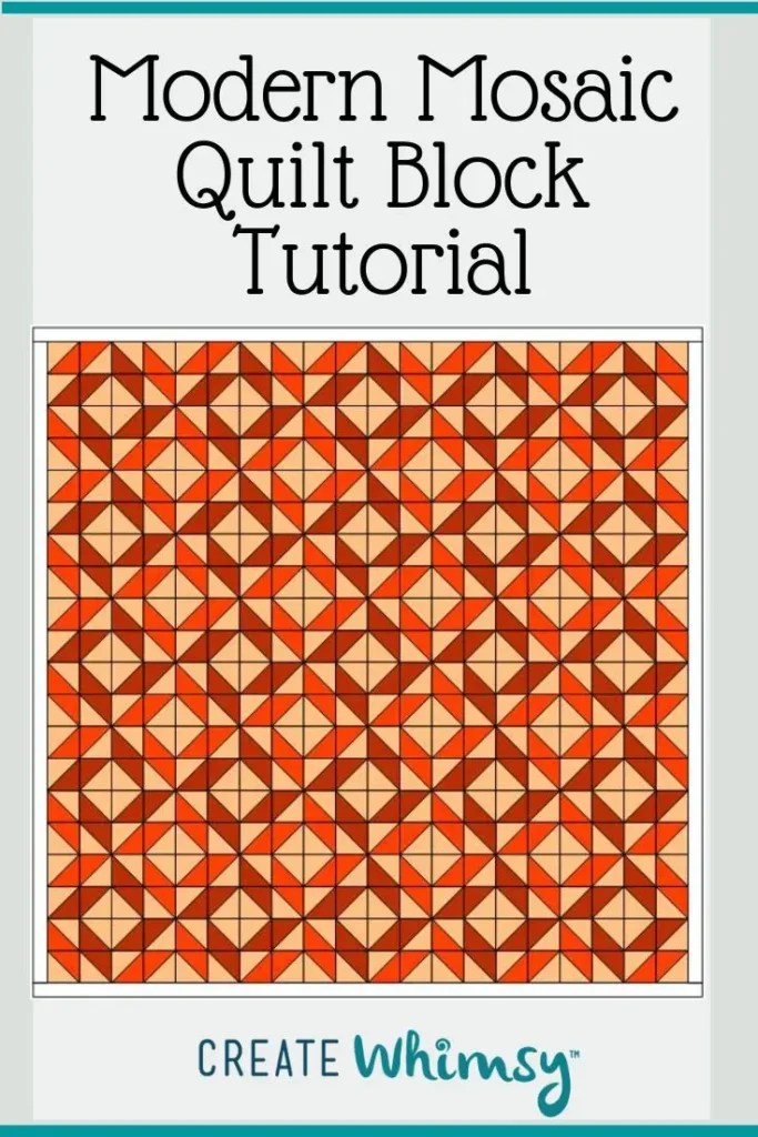 How to Make a Modern Mosaic Quilt Block Free Pattern Create Whimsy