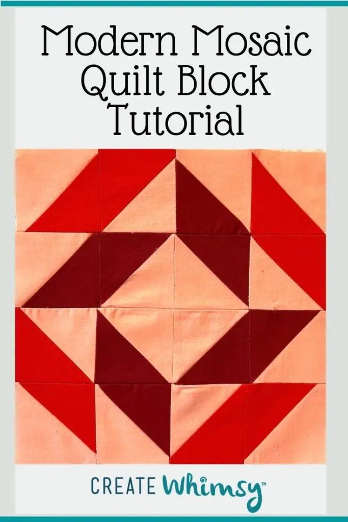 How to Make a Modern Mosaic Quilt Block Free Pattern Create Whimsy