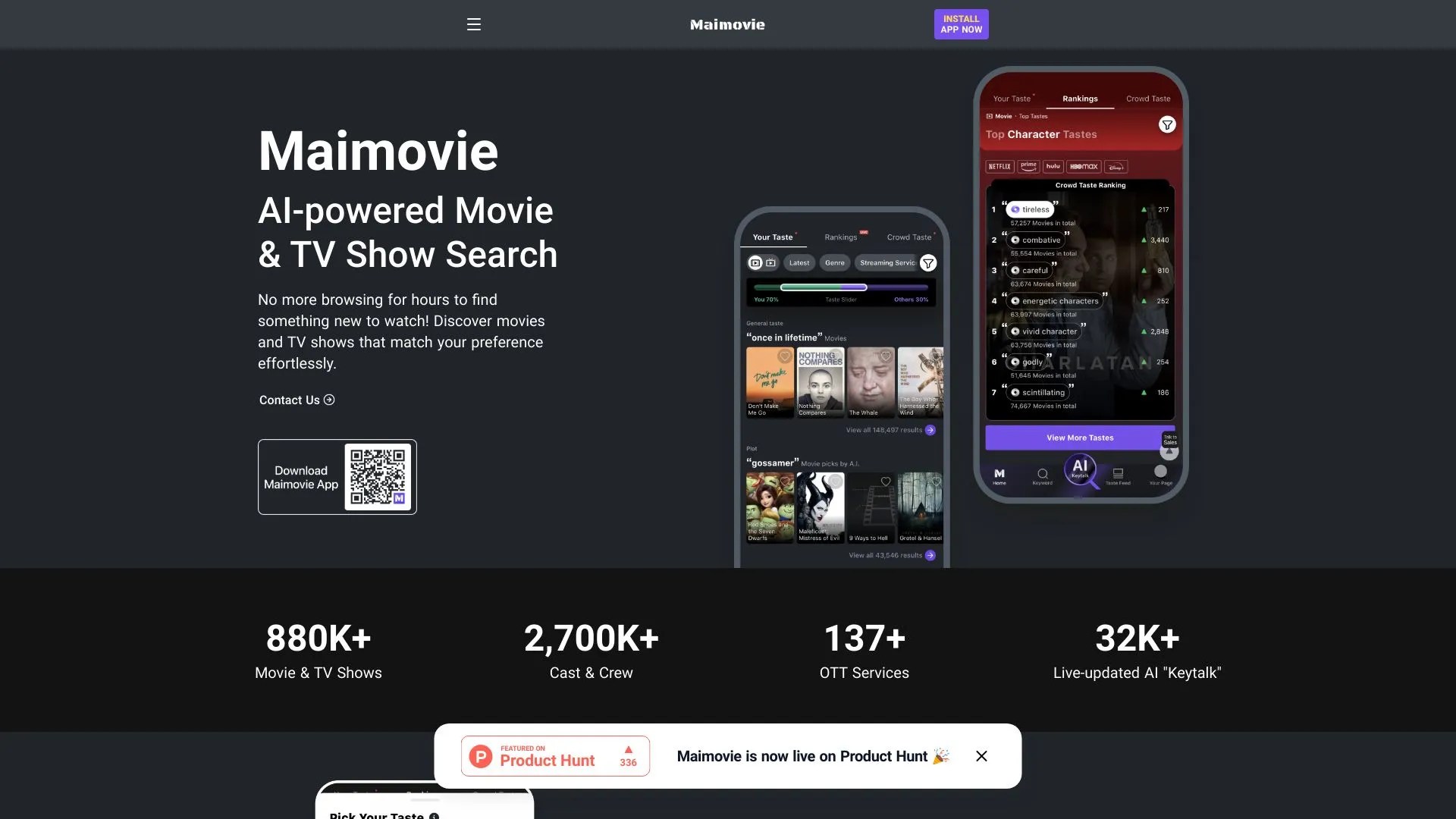 Maimovie: AI-Powered Movie & TV Show Recommendation Engine | Creati.ai