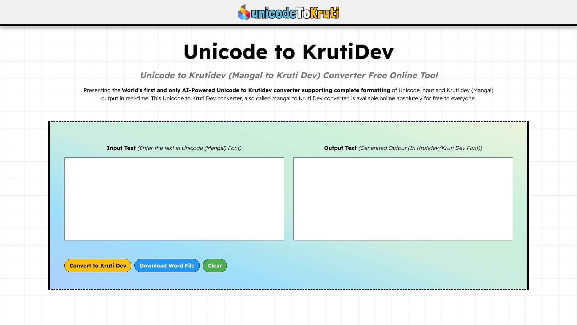 Unicode to Kruti Dev Converter Online Hindi Font Conversion Creati.ai