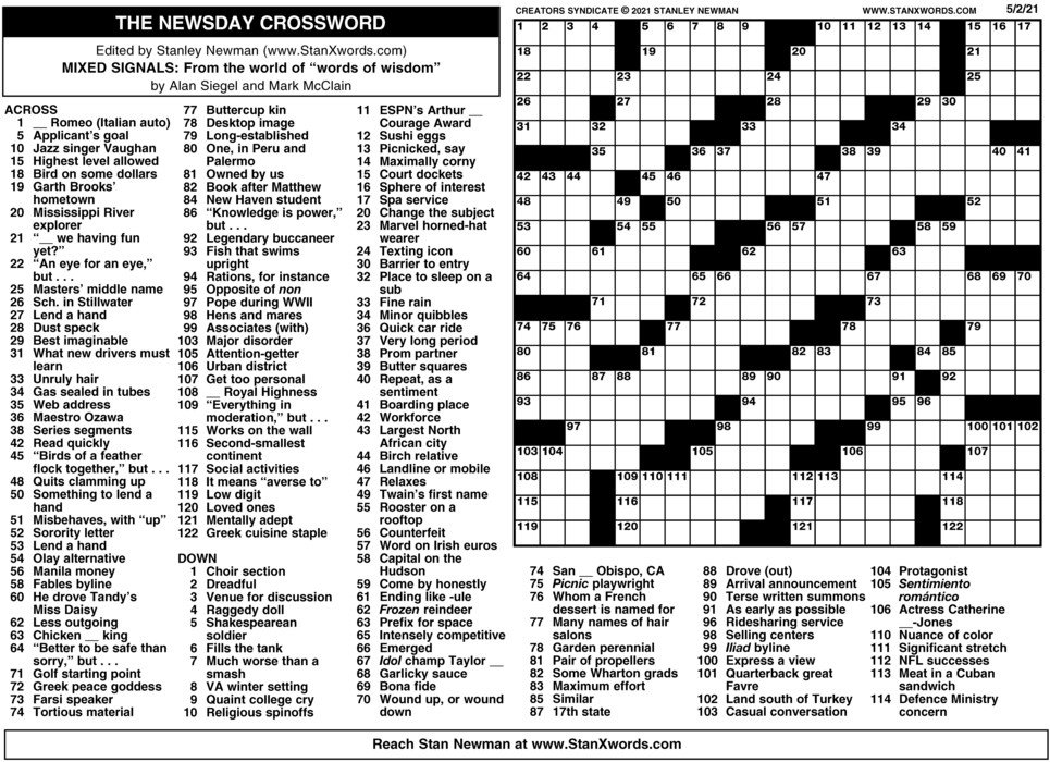 Free Printable Sunday Crossword Puzzles Free Printable Sports