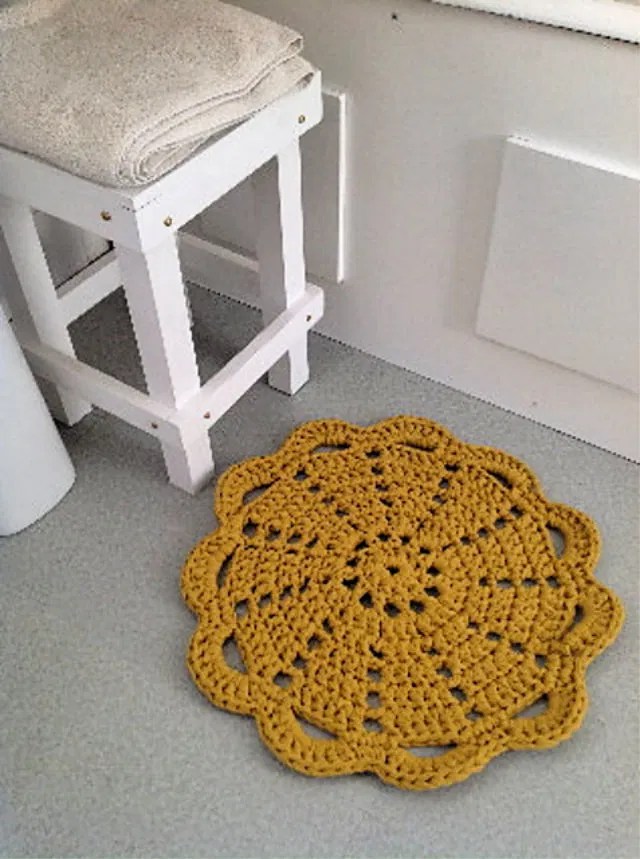 15 Free Crochet Round Rug Patterns Crochet Circle Rug Pattern