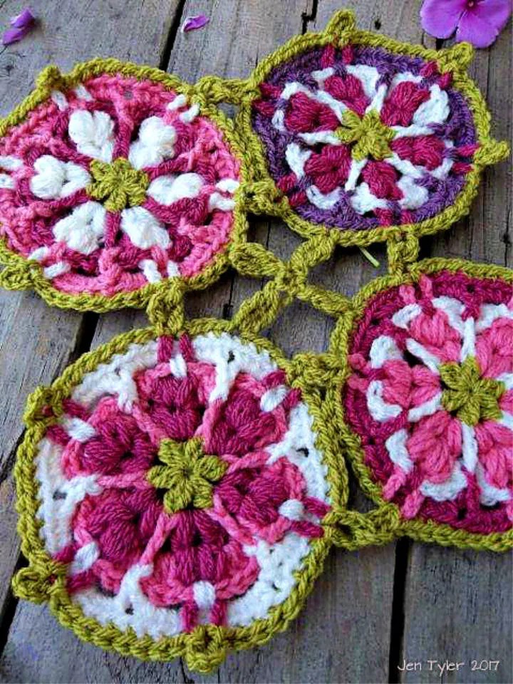 African Flower Granny Square Crochet Pattern Best Flower Site