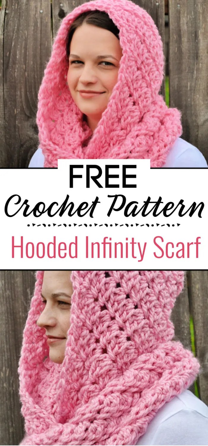 10 Warm Hooded Scarves And Cowls To Knit Crochet with Patterns