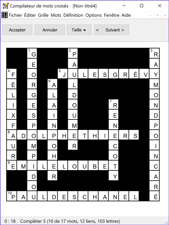 Crossword Compiler Recherche de mot et de vocabulaire des cassetêtes