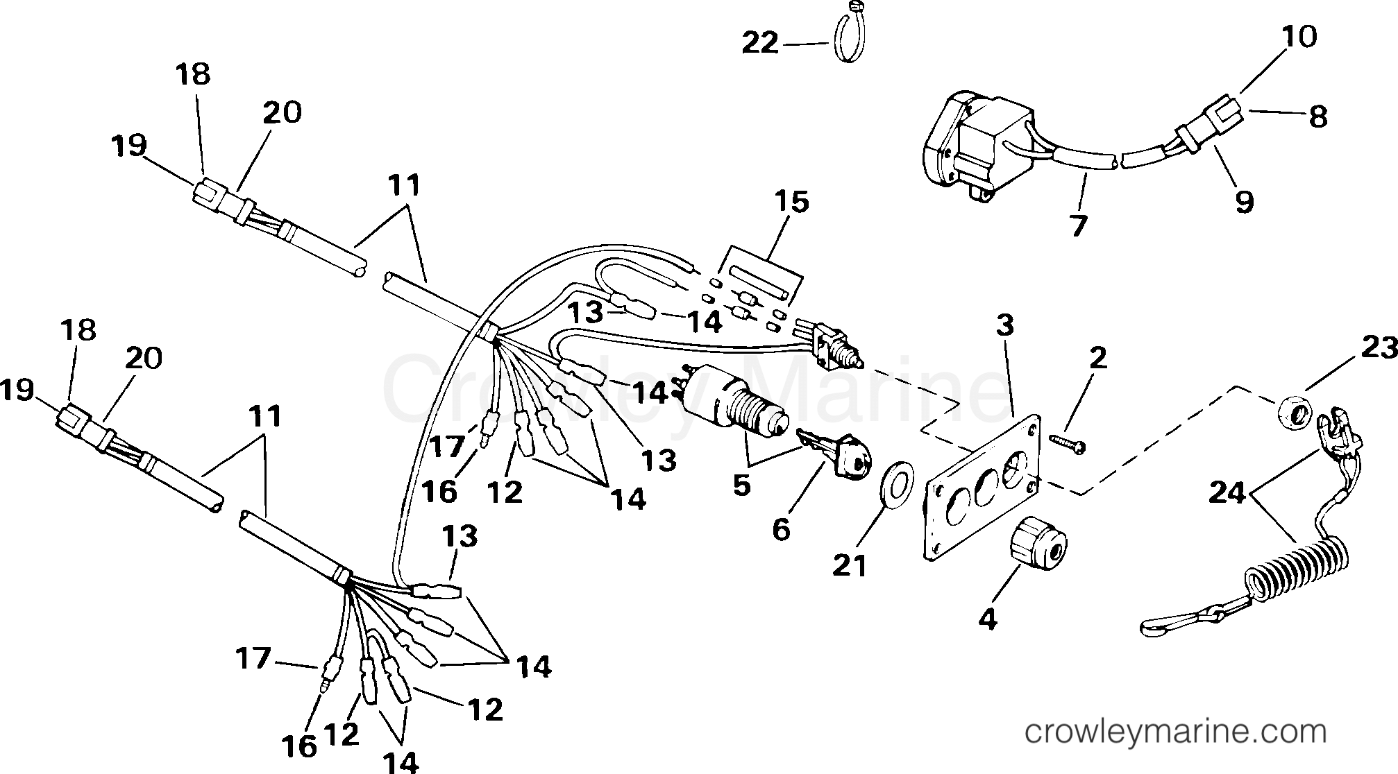 IGNITION SWITCH & STOP SWITCH DUAL ENGINE 20012004 Rigging