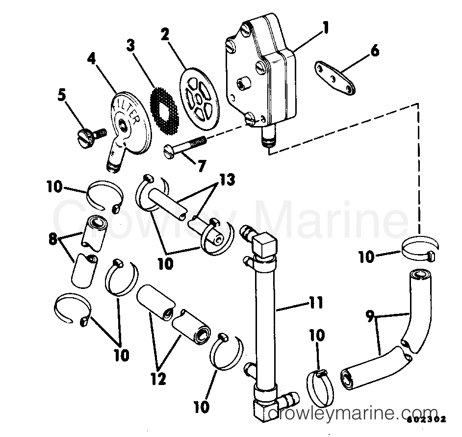 FUEL PUMP - 1980 Outboard 115 J115TLCSA | Crowley Marine
