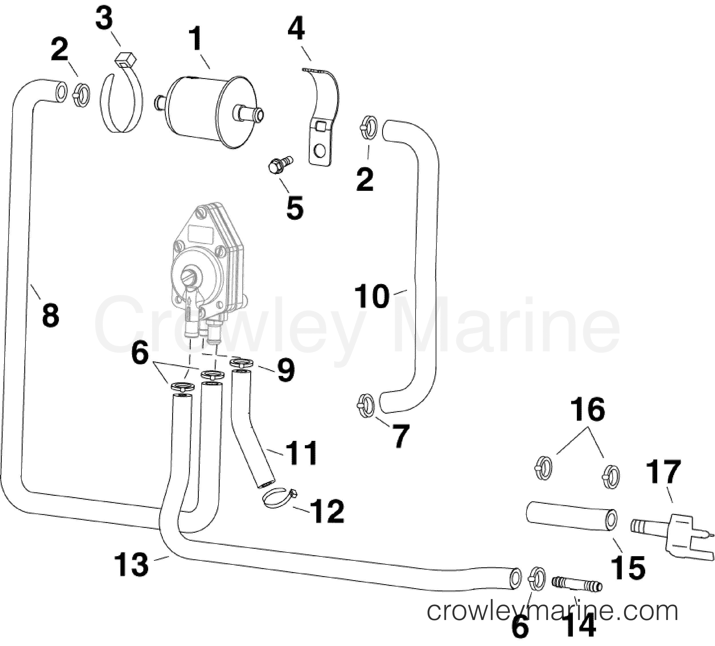 FUEL FILTER AF Evinrude Outboards 40 E40DPLAFA Crowley Marine