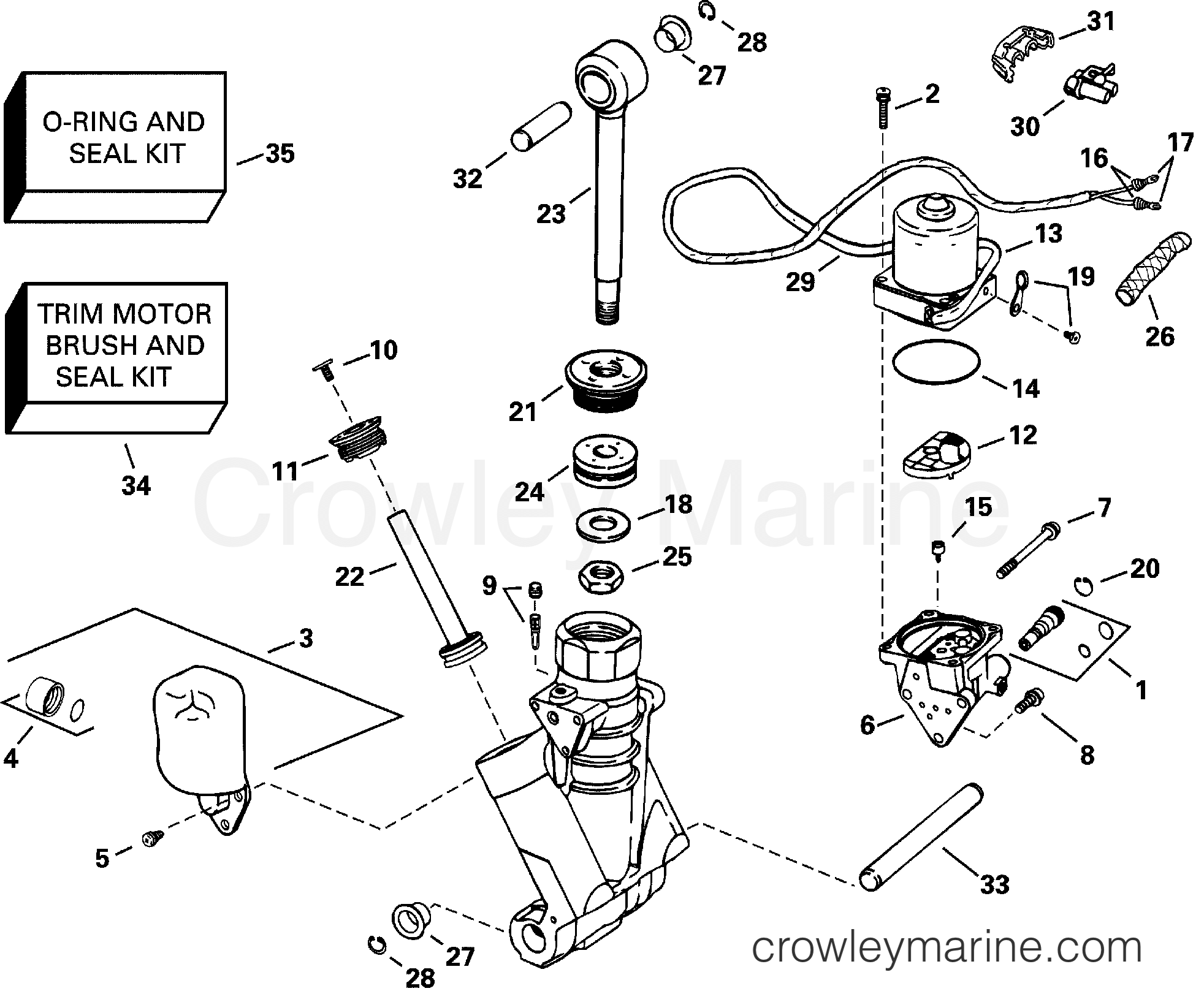POWER TRIM/TILT HYDRAULIC ASSEMBLY 2000 Outboard 200 E200FCSSSC