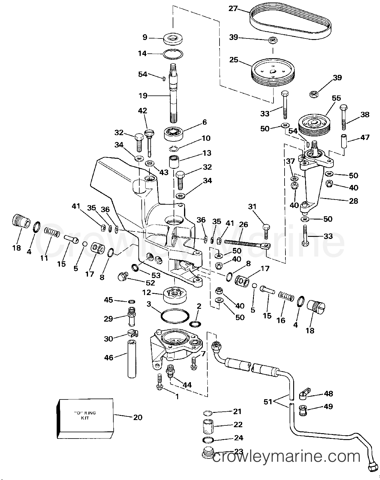 POWER STEERING PUMP 1989 Johnson Outboards 200 J200STLCEB Crowley