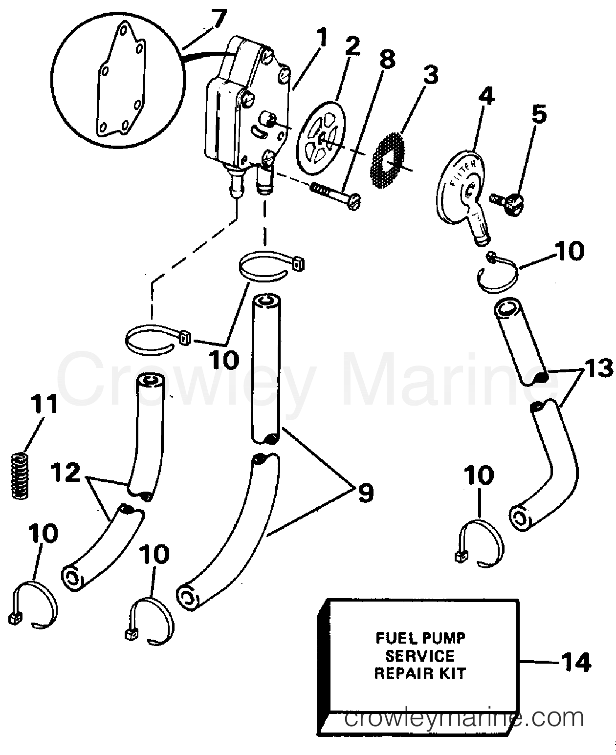 FUEL PUMP - 1988 Outboard 60 E60ELCCR | Crowley Marine
