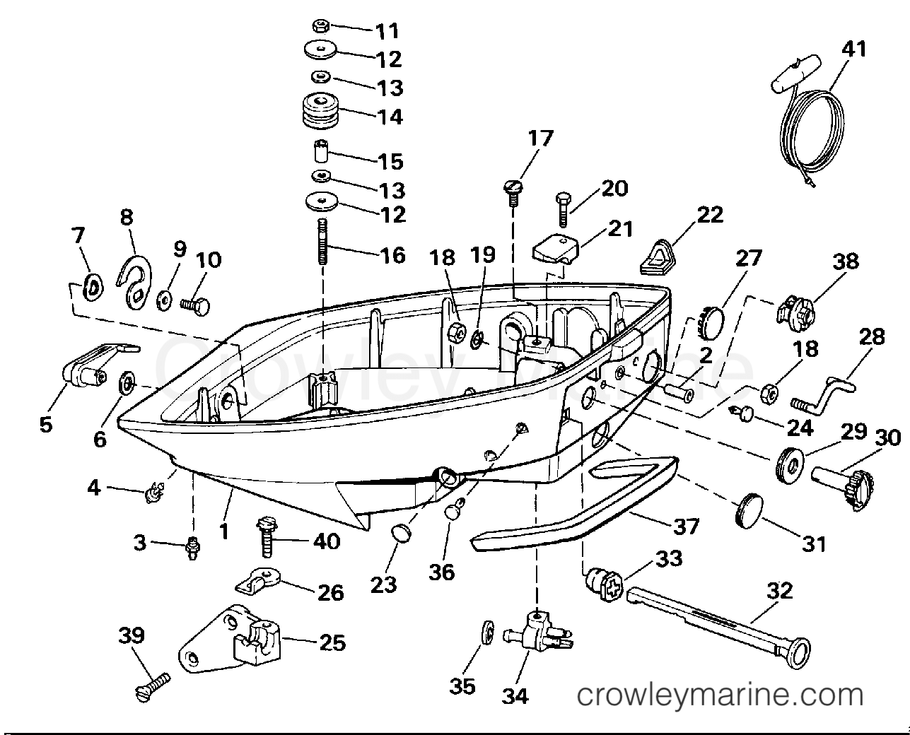 LOWER ENGINE COVER - 1990 Evinrude Outboards 9.9 E10RESC | Crowley Marine