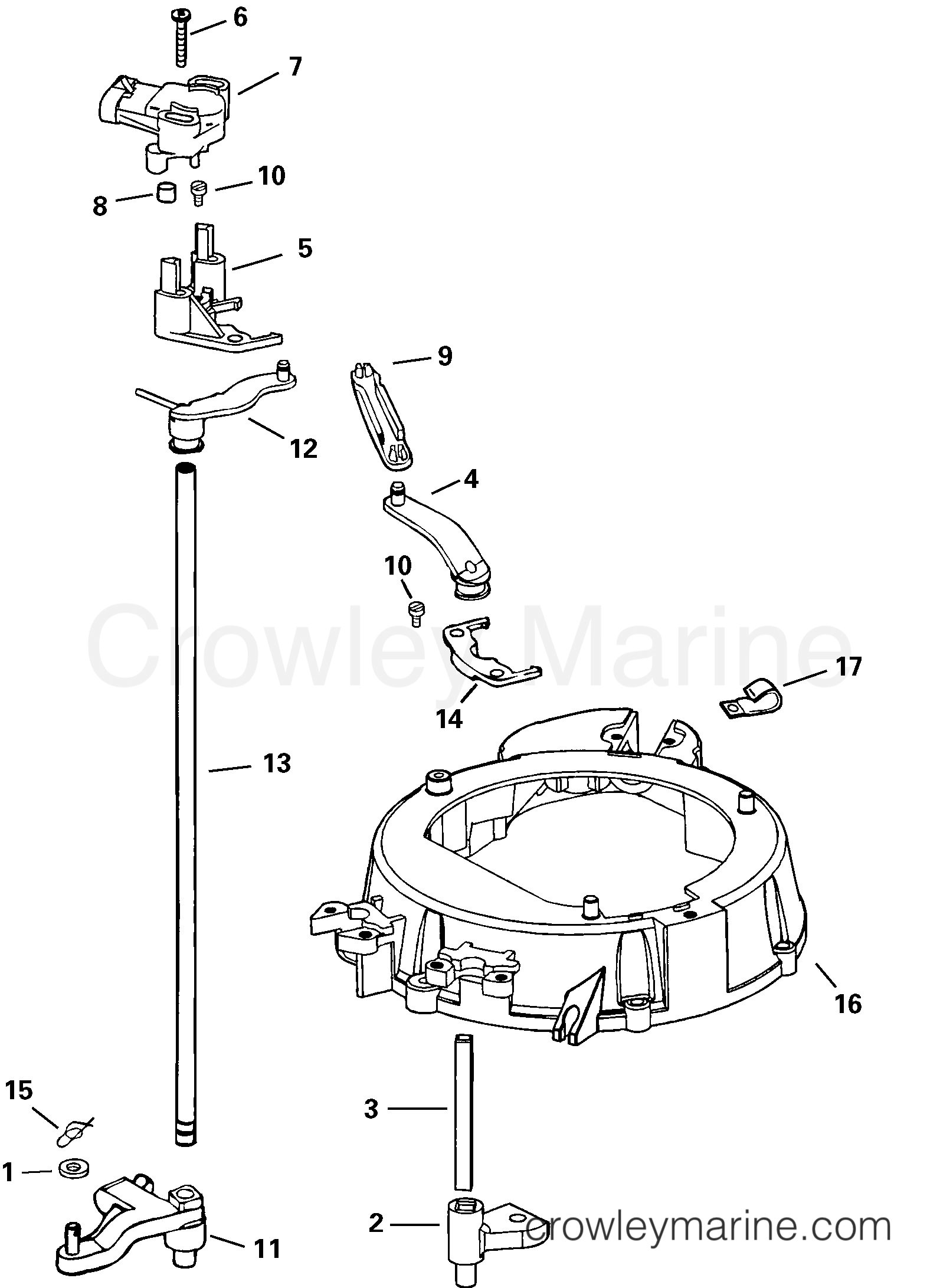 THROTTLE LINKAGE - 2005 Evinrude Outboards 150 E150FPXSOC | Crowley Marine