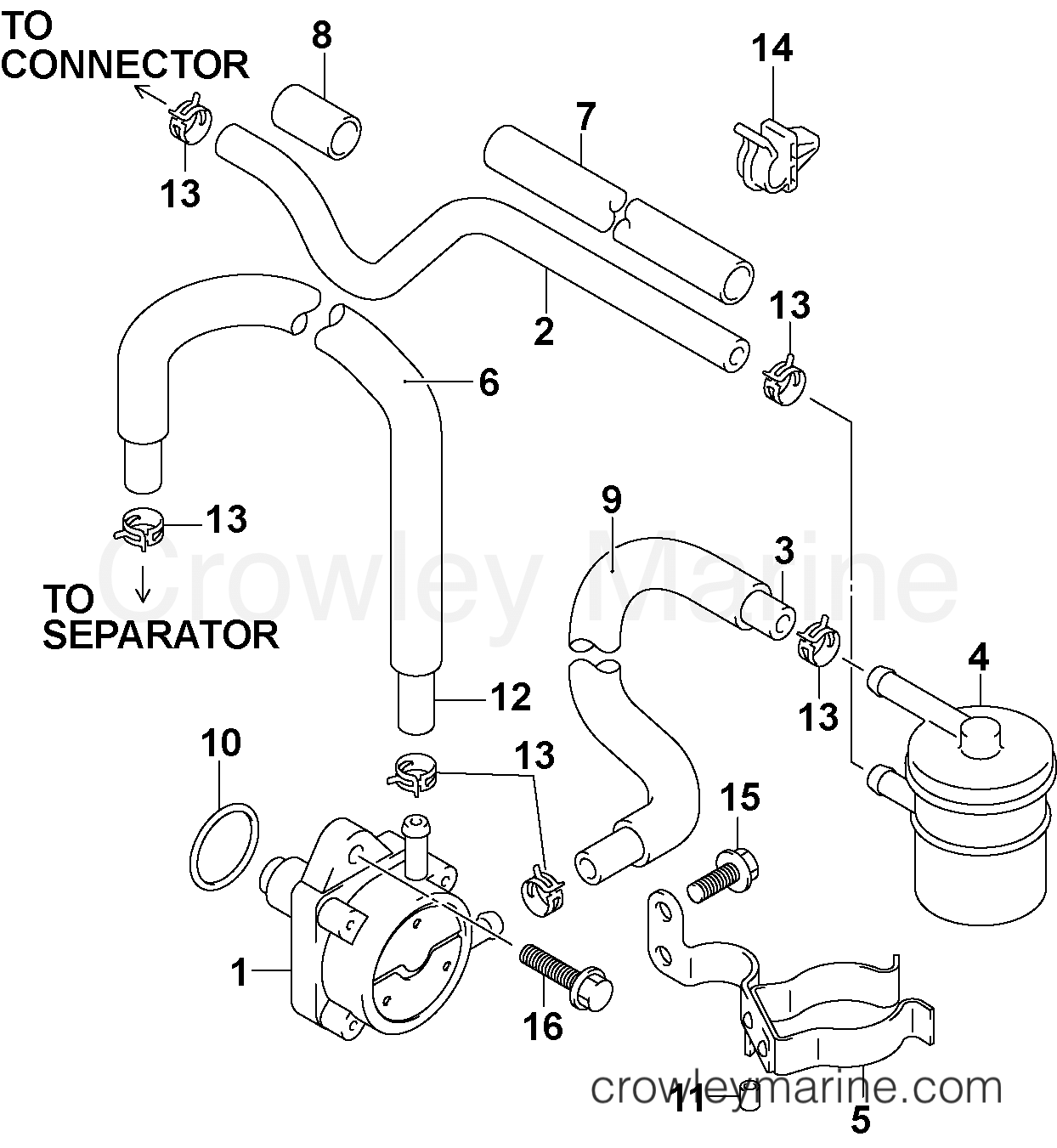 FUEL PUMP - 2004 Outboard 140 BJ140CX4SRS | Crowley Marine