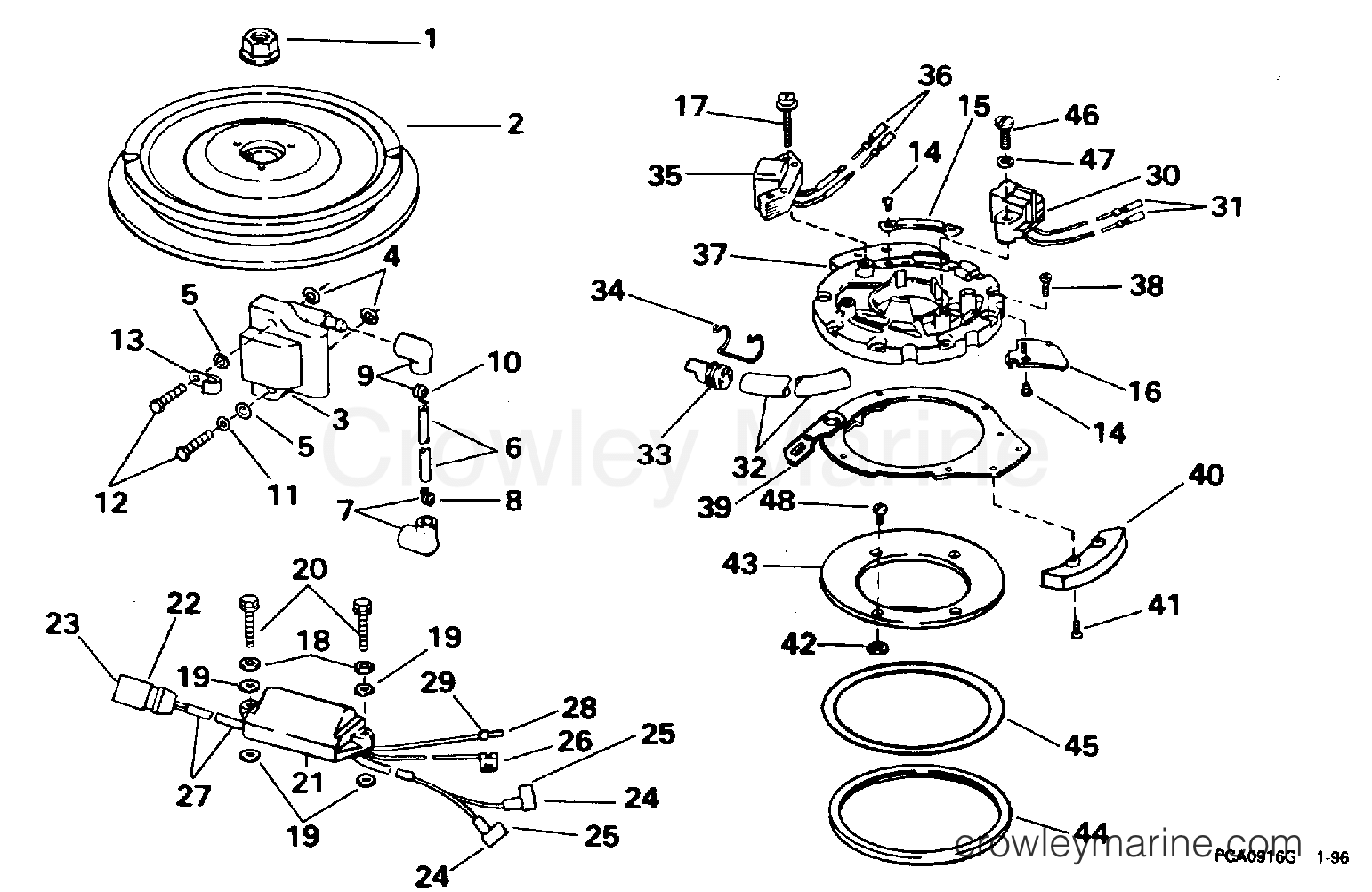 IGNITION - 1996 Evinrude Outboards 25 E25REDA | Crowley Marine
