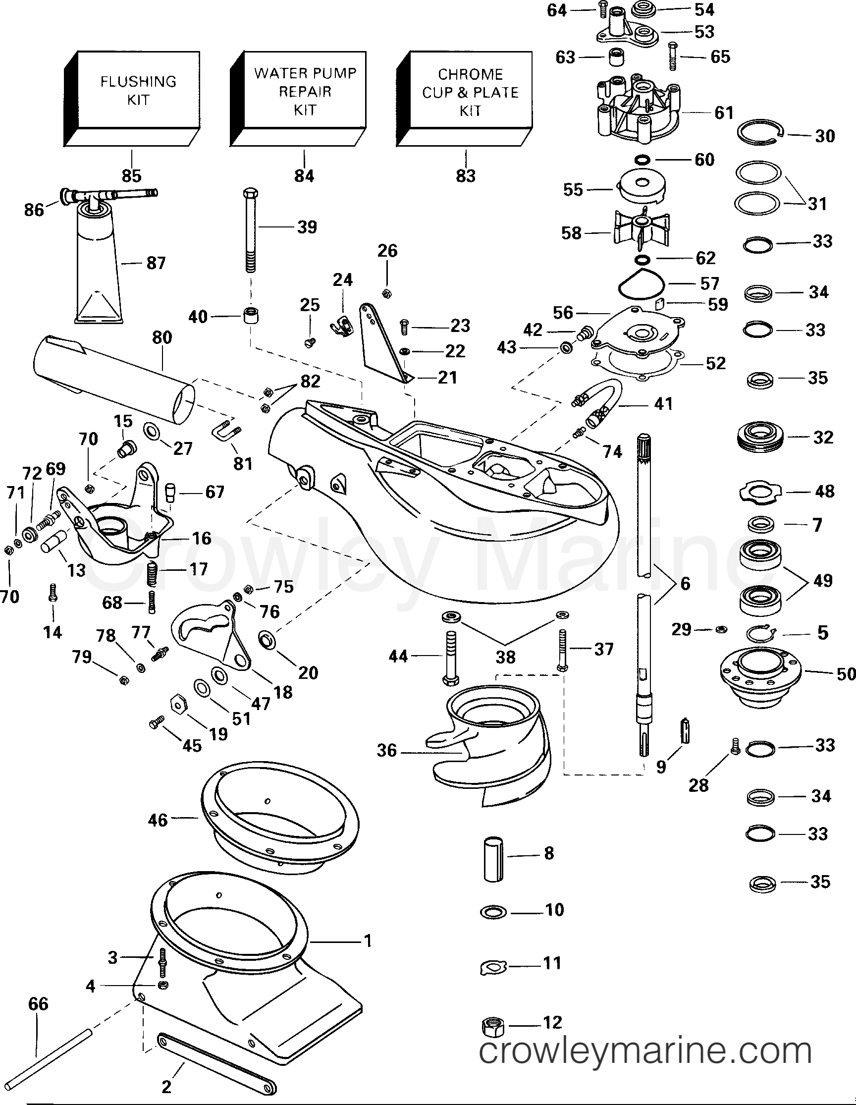 JET DRIVE UNIT 2000 Johnson Outboards 150 J150VLSSS Crowley Marine