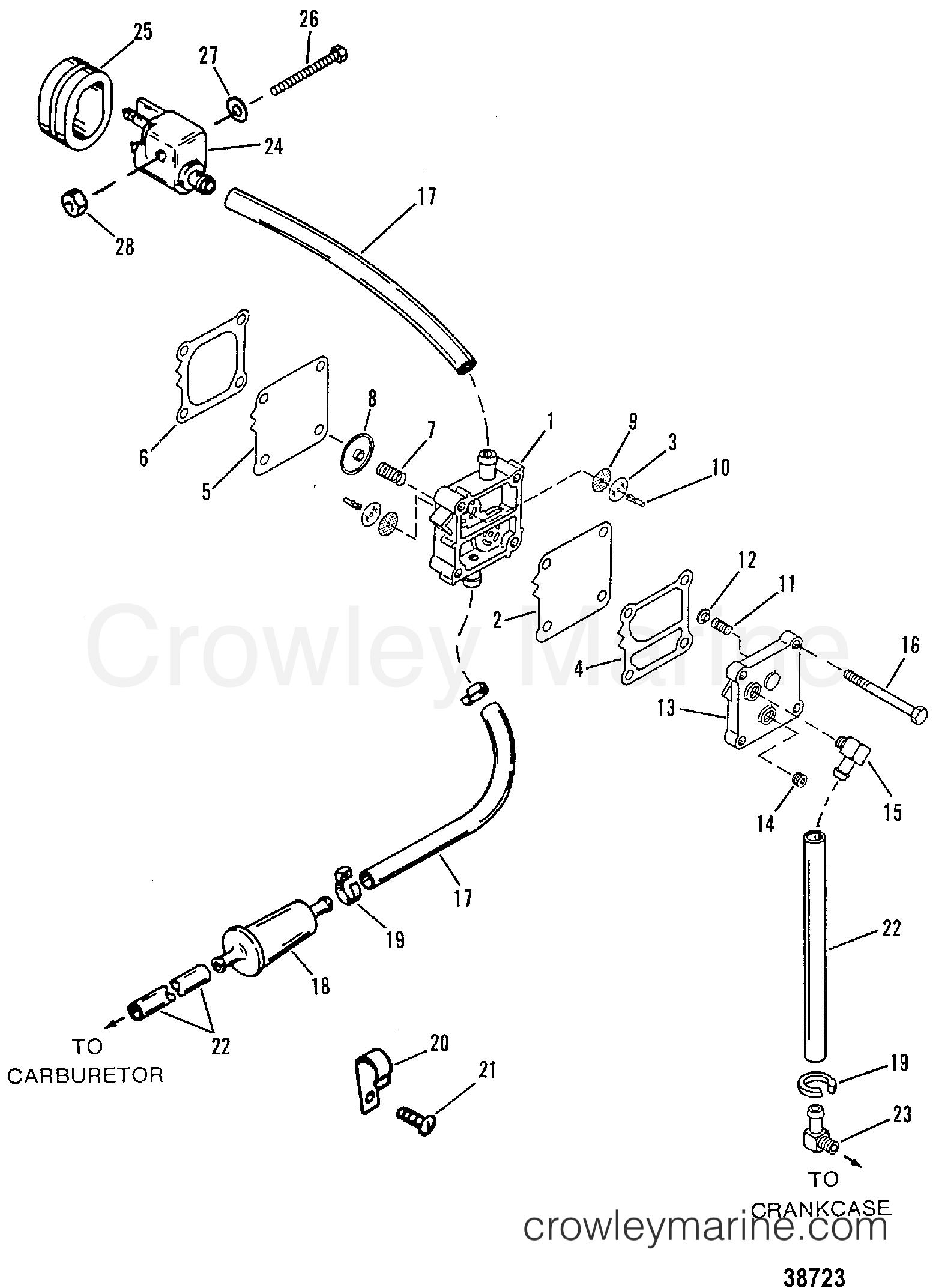 FUEL PUMP 1987 Outboard 35 [ELO] 1035717 Crowley Marine