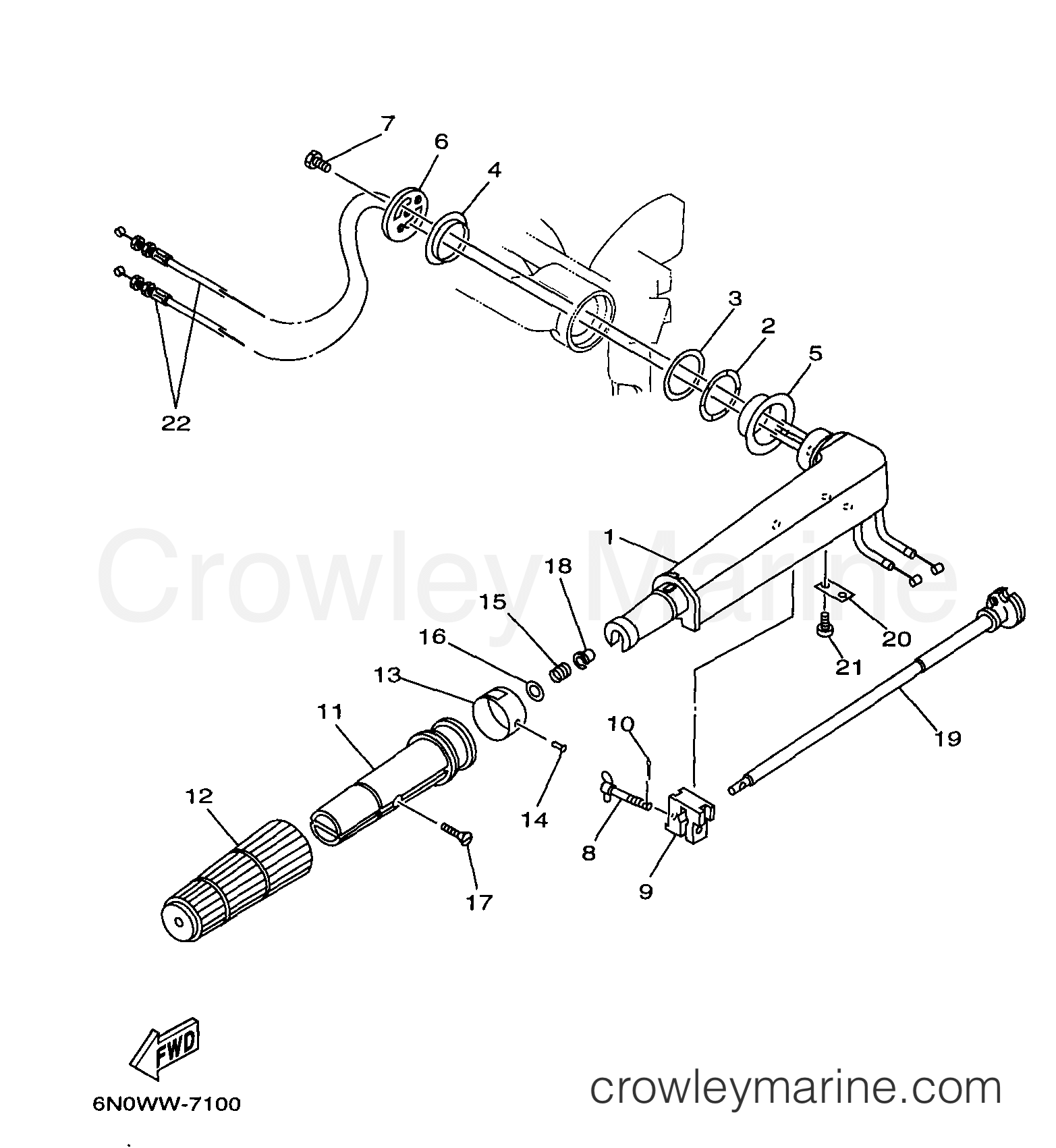 STEERING 2000 Yamaha Outboard 8hp 8MSHY Crowley Marine