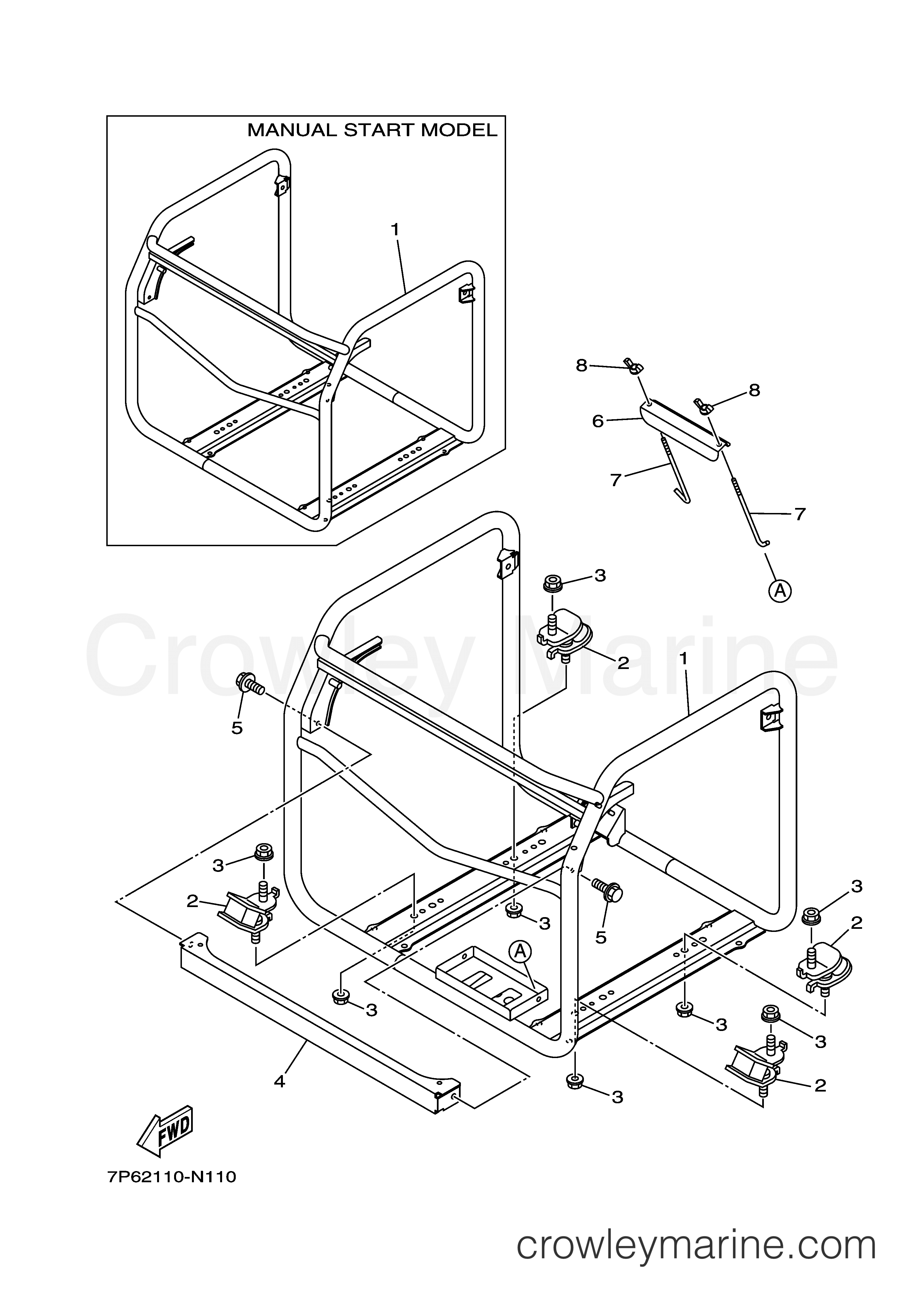 FRAME - 2014 Generator 7200 EF7200DE | Crowley Marine