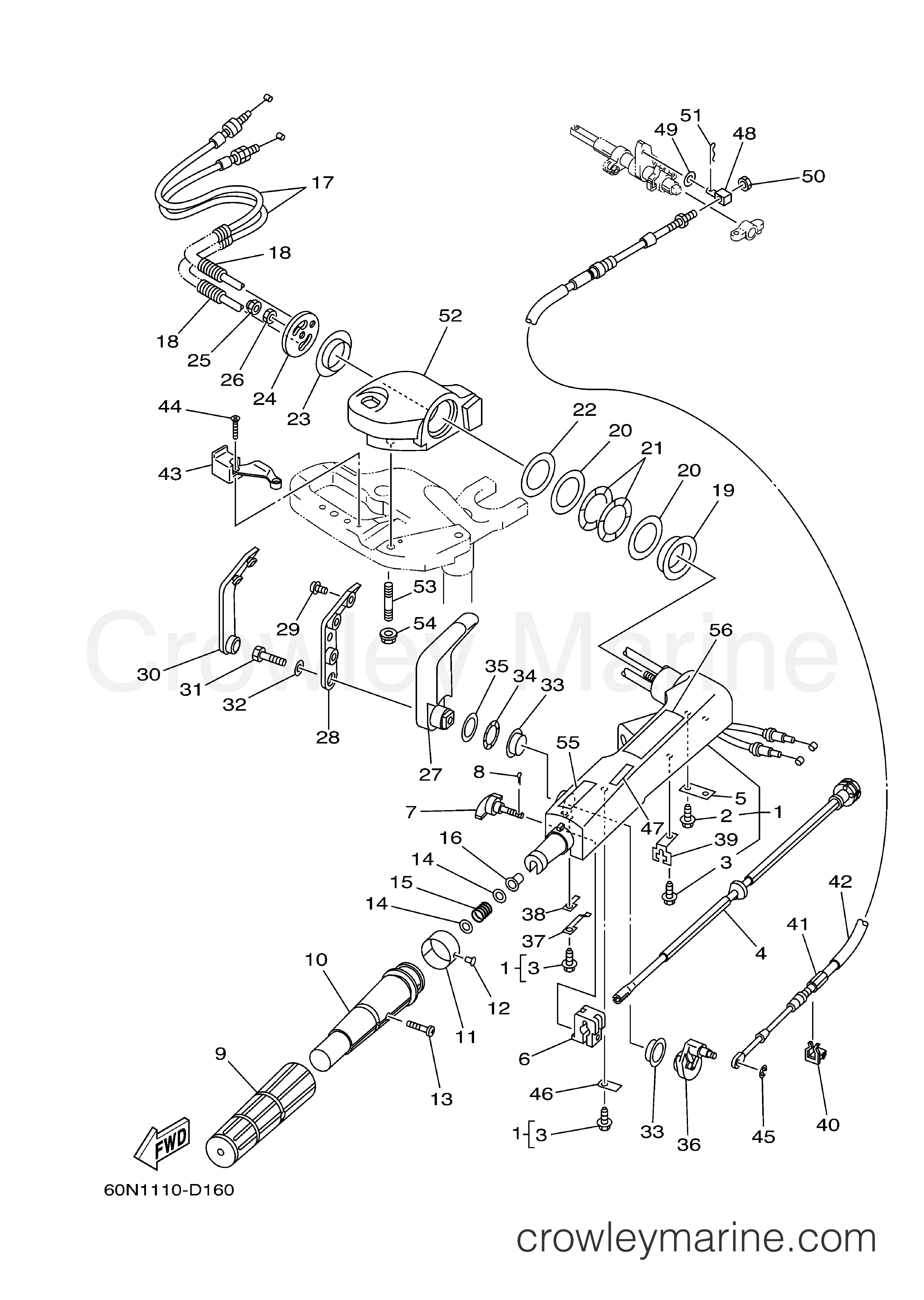 STEERING - 2006 Yamaha Outboard 8hp F8MSH | Crowley Marine