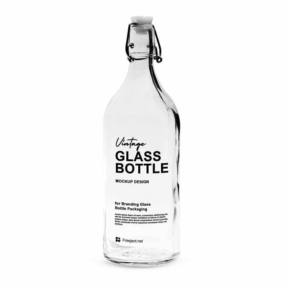 Free Glass Bottle Packaging Mockup Design » CSS Author