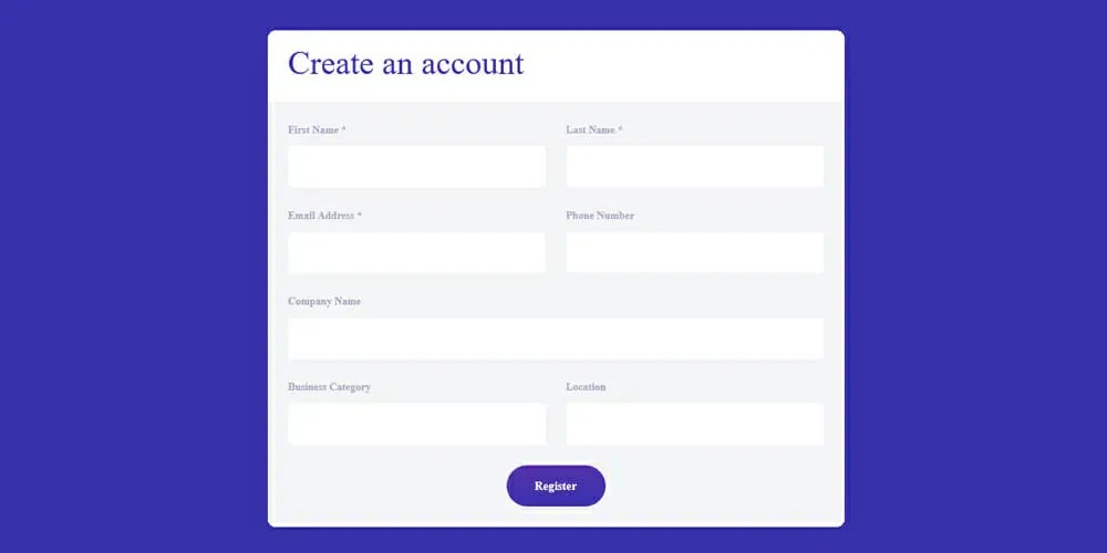 Free Bootstrap Form Templates