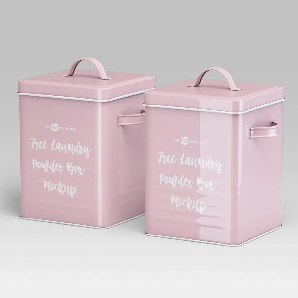 Free Laundry Powder Box Mockup » CSS Author