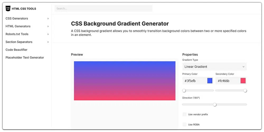 The Top Free CSS Gradient Generators » CSS Author