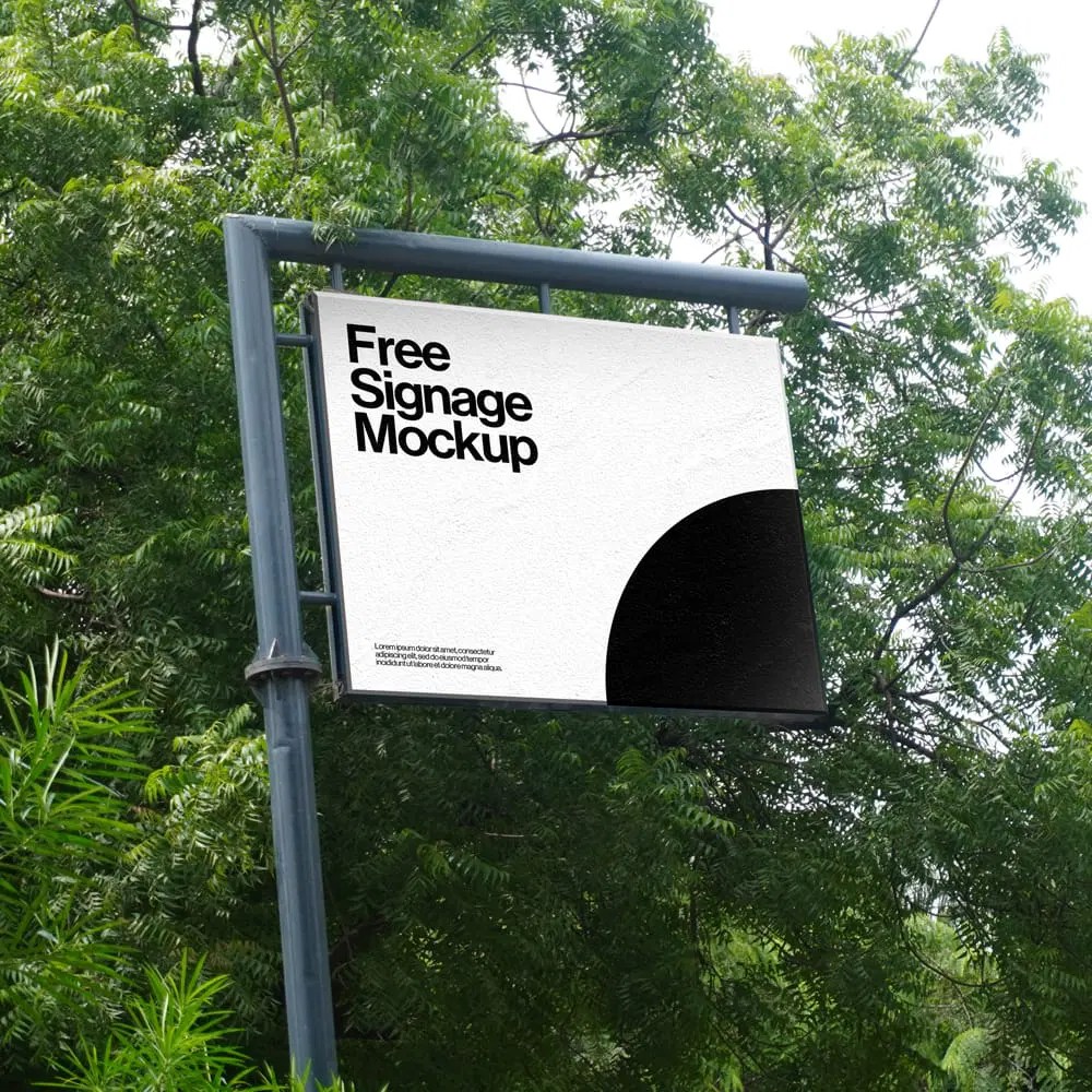 Free Signage Mockup Design PSD