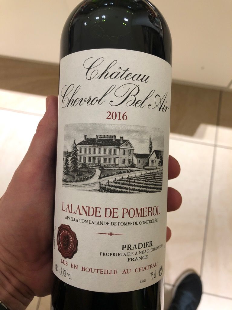 2016 Château Chevrol BelAir, France, Bordeaux, Libournais, Lalande de