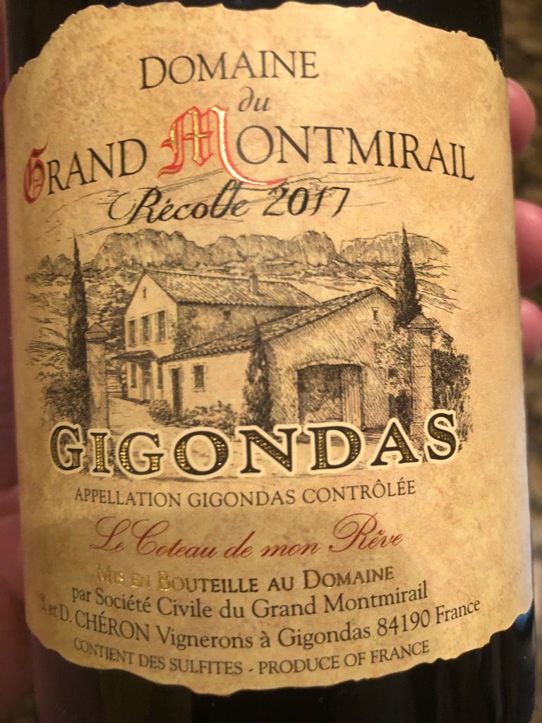 2017 Domaine du Grand Montmirail Gigondas, France, Rhône, Southern