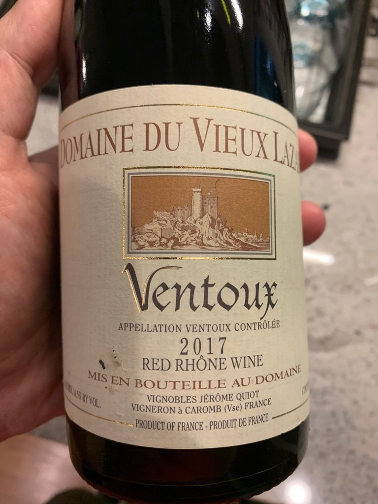 2019 Domaine du Vieux Lazaret Ventoux, France, Rhône, Southern Rhône