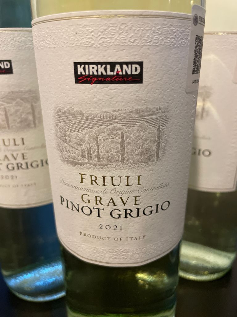 2021 Kirkland Signature Pinot Grigio Friuli Grave, Italy, Friuli