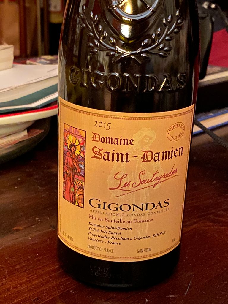 2015 Domaine SaintDamien Gigondas Les Souteyrades, France, Rhône, Southern Rhône, Gigondas